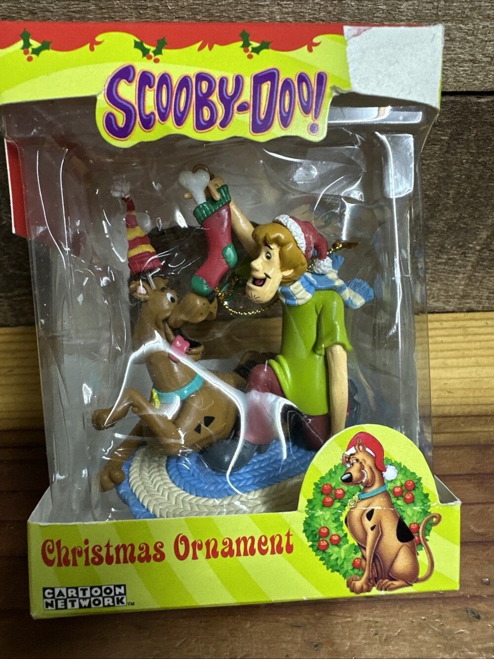 VTG Cartoon Network 2000 Scooby Doo Shaggy Stocking Christmas Ornament In Box